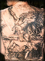 Tattoo che rappresenta un sacrificio indiano